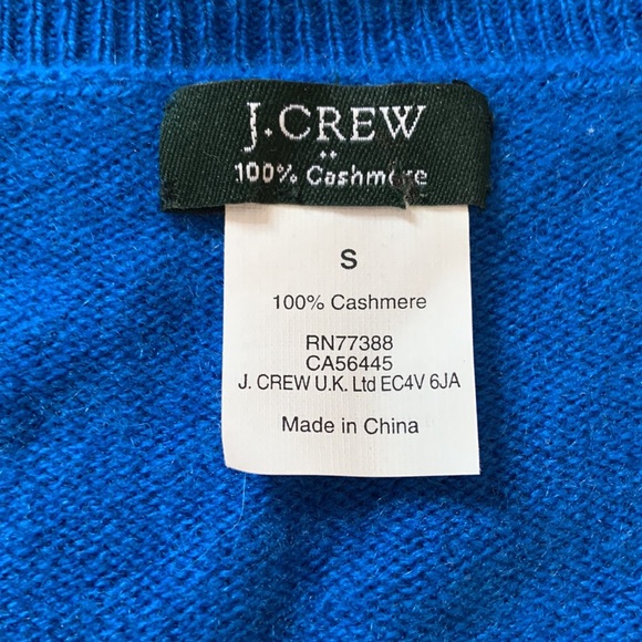 J. Crew royal blue cashmere sweater S - Picture 3 of 4